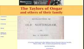 
							         Recollections of old Nottingham, by Ann Gilbert (nee Gee) - Rootsweb								  
							    