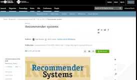 
							         Recommender systems								  
							    