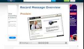 
							         Record Message Overview Proclaim. Proclaim Login Proclaim Portal ...								  
							    