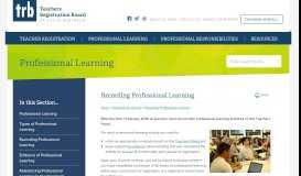 
							         Recording Professional Learning - Teachers Registration Board of ...								  
							    