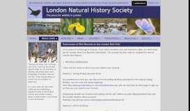 
							         Records Birds - London Natural History Society								  
							    