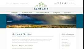 
							         Records & Elections - Lehi City								  
							    