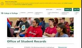 
							         Records - Office of Student Records - College of DuPage								  
							    