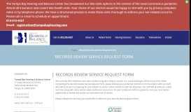
							         Records Review Service Request Form | Tampa Bay Hearing								  
							    