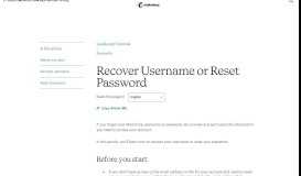 
							         Recover Username or Reset Password - MailChimp								  
							    