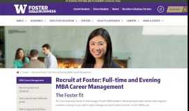
							         Recruit at Foster: Full-time and Evening MBA Career Management ...								  
							    