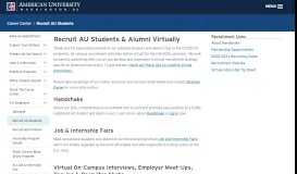 
							         Recruit AU Students | American University, Washington, DC								  
							    