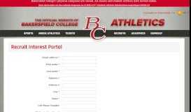 
							         Recruit Interest Portal - Bakersfield College								  
							    