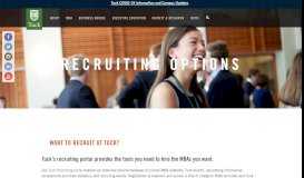 
							         Recruiting Options - Tuck School of Business								  
							    