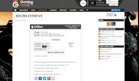 
							         recruitment - Gaming Teams | CS:GO Recruitment portal. Looking for ...								  
							    
