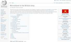 
							         Recruitment in the British Army - Wikipedia								  
							    
