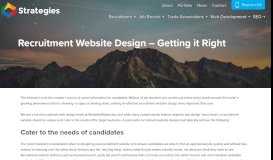 
							         Recruitment Website Features - Strategies								  
							    