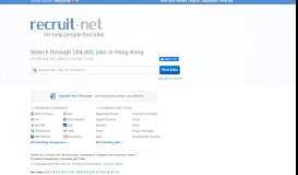 
							         Recruit.net - We help people find jobs in Hong Kong								  
							    