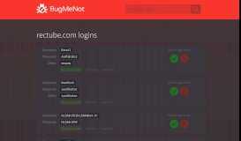 
							         rectube.com passwords - BugMeNot								  
							    