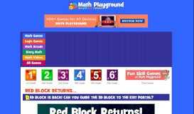 
							         Red Block Returns | Math Playground								  
							    