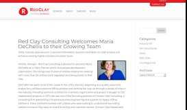 
							         Red Clay Consulting Welcomes Maria DeChellis to their Growing ...								  
							    