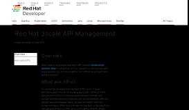 
							         Red Hat 3scale API Management Overview - Red Hat Developer								  
							    