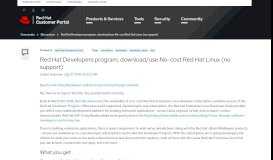 
							         Red Hat Developers program, download/use No-cost Red Hat Linux ...								  
							    