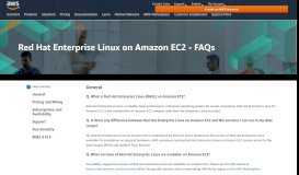 
							         Red Hat FAQs - Amazon Web Services								  
							    