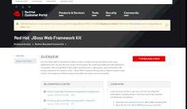
							         Red Hat JBoss Web Framework Kit - Red Hat Customer Portal								  
							    