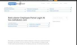 
							         Red Lobster Employee Portal Login at sso.redlobster.com | Today's ...								  
							    