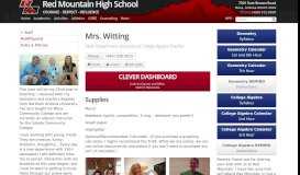 
							         Red Mountain High School » Mrs. Witting - Mesa Public Schools								  
							    