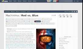 
							         Red vs. Blue (Machinima) - TV Tropes								  
							    