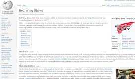 
							         Red Wing Shoes - Wikipedia								  
							    