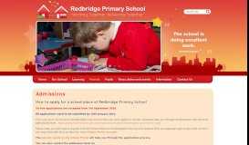 
							         Redbridge Primary School - Admission								  
							    