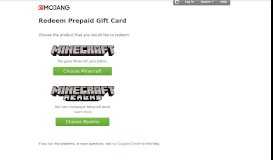 
							         Redeem Prepaid Gift Card - Mojang Account - Minecraft								  
							    
