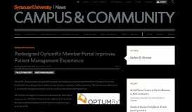 
							         Redesigned OptumRx Member Portal Improves Patient Management ...								  
							    