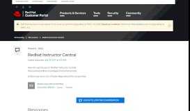 
							         Redhat Instructor Central - Red Hat Customer Portal								  
							    