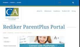 
							         Rediker ParentPlus Portal - Commonwealth Academy								  
							    