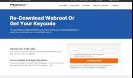 
							         Redownload or Get Your Keycode | Webroot								  
							    