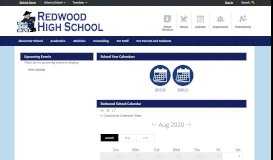 
							         Redwood High School / Redwood High School Calendar								  
							    