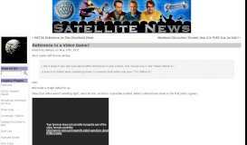 
							         Reference in a Video Game? | Satellite News								  
							    