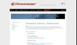 
							         References - Gossamer Security Solutions								  
							    