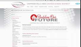 
							         Referendum Information - Chippewa Falls Area Unified School District								  
							    