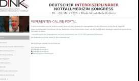 
							         Referenten-Online-Portal - Deutscher Interdisziplinärer Notfallmedizin ...								  
							    