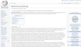
							         Referral marketing - Wikipedia								  
							    