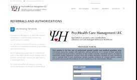 
							         Referrals and Authorizations – PsycHealth Care Management LLC								  
							    