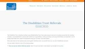 
							         Referrals | brain injury | physical disability | autism - The Disabilities Trust								  
							    