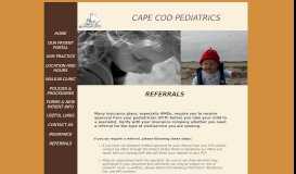 
							         Referrals - Cape Cod Pediatrics								  
							    