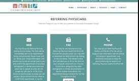 
							         Referring Physicians - Columbia Orthopedic Group								  
							    