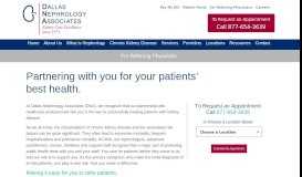 
							         Referring Physicians - Dallas Nephrology Associates								  
							    