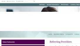 
							         Referring Providers | Black Hills Regional Eye Institute Rapid City								  
							    