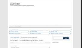 
							         Reformed Church University Student Portal - ZweFinder								  
							    