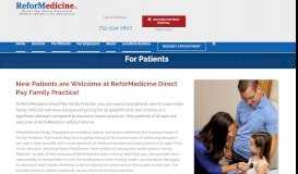 
							         ReforMedicine New patients welcome at ReforMedicine Direct Pay ...								  
							    