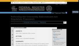 
							         Reforming the Community Reinvestment Act ... - Federal Register								  
							    