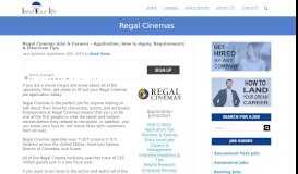 
							         Regal Cinemas Application | 2019 Careers, Job Requirements ...								  
							    